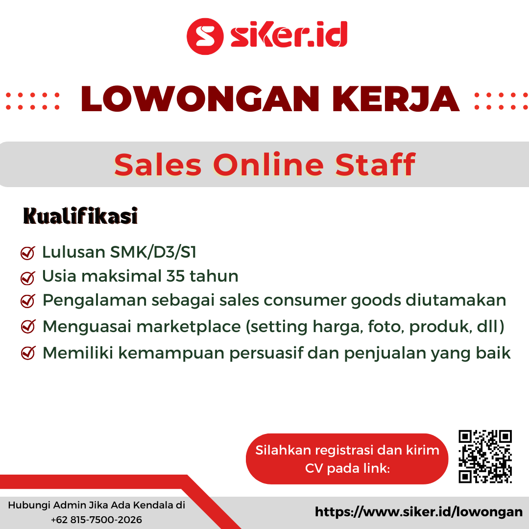 Sales Online Staff - PT Aneka Niaga Indonesia